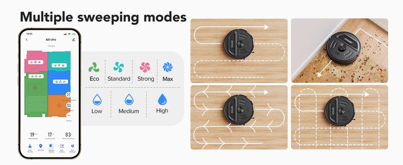 BPMIO B20 Ultra Robot Vacuum Cleaner with Mop 6000Pa Suction 120 Min Runtime LIDAR Navigation Auto Carpet Boost Smart App Control Multi Function Vacuuming