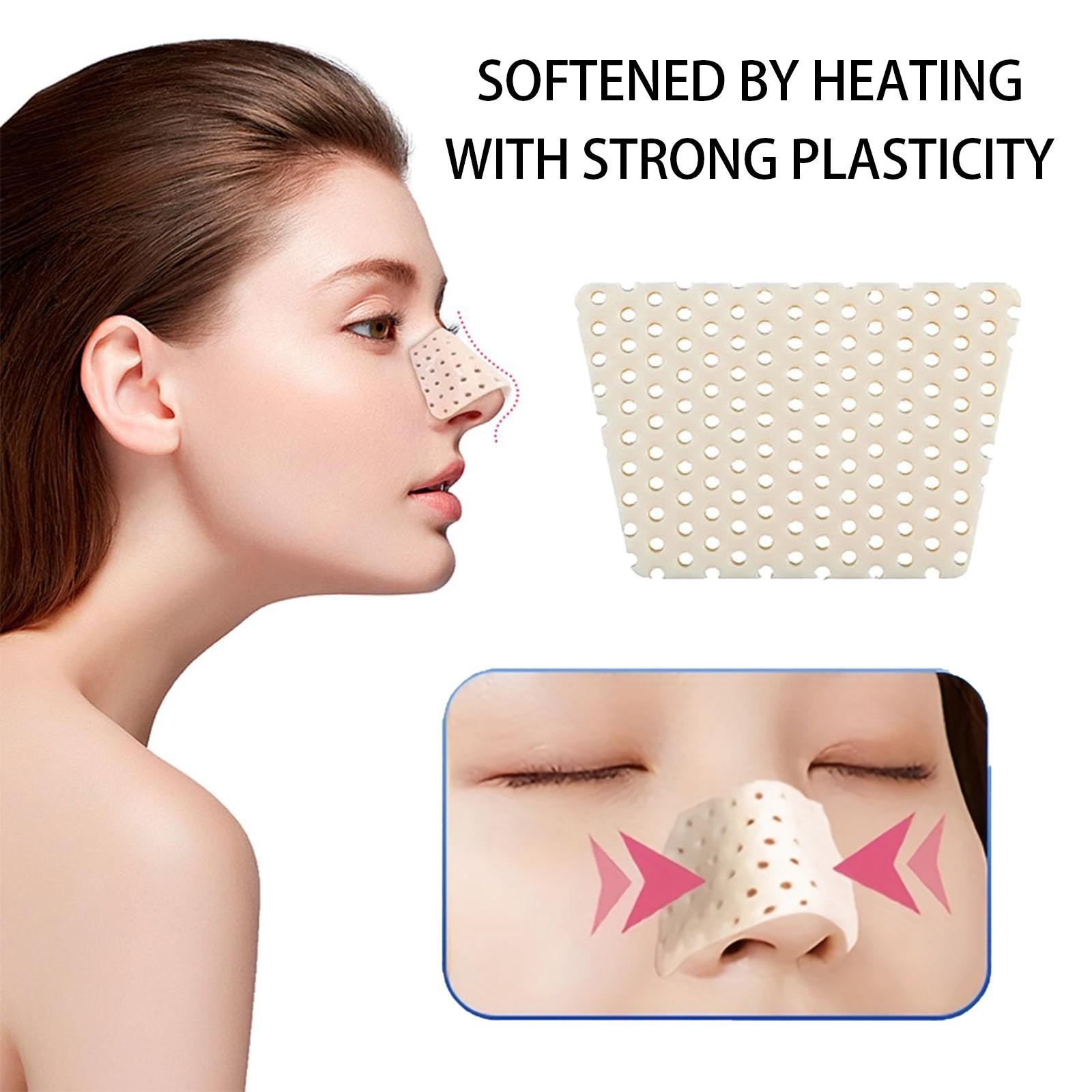 3pcs Self-Molding Thermoplastic Nasal Splint, External Nose Brace, Good Air Permeability, Strong Malleability, Reusable Design, Perforated Structure, Nose Shaping Support Tool, Daily External Nose Care Accessory For Men And Women