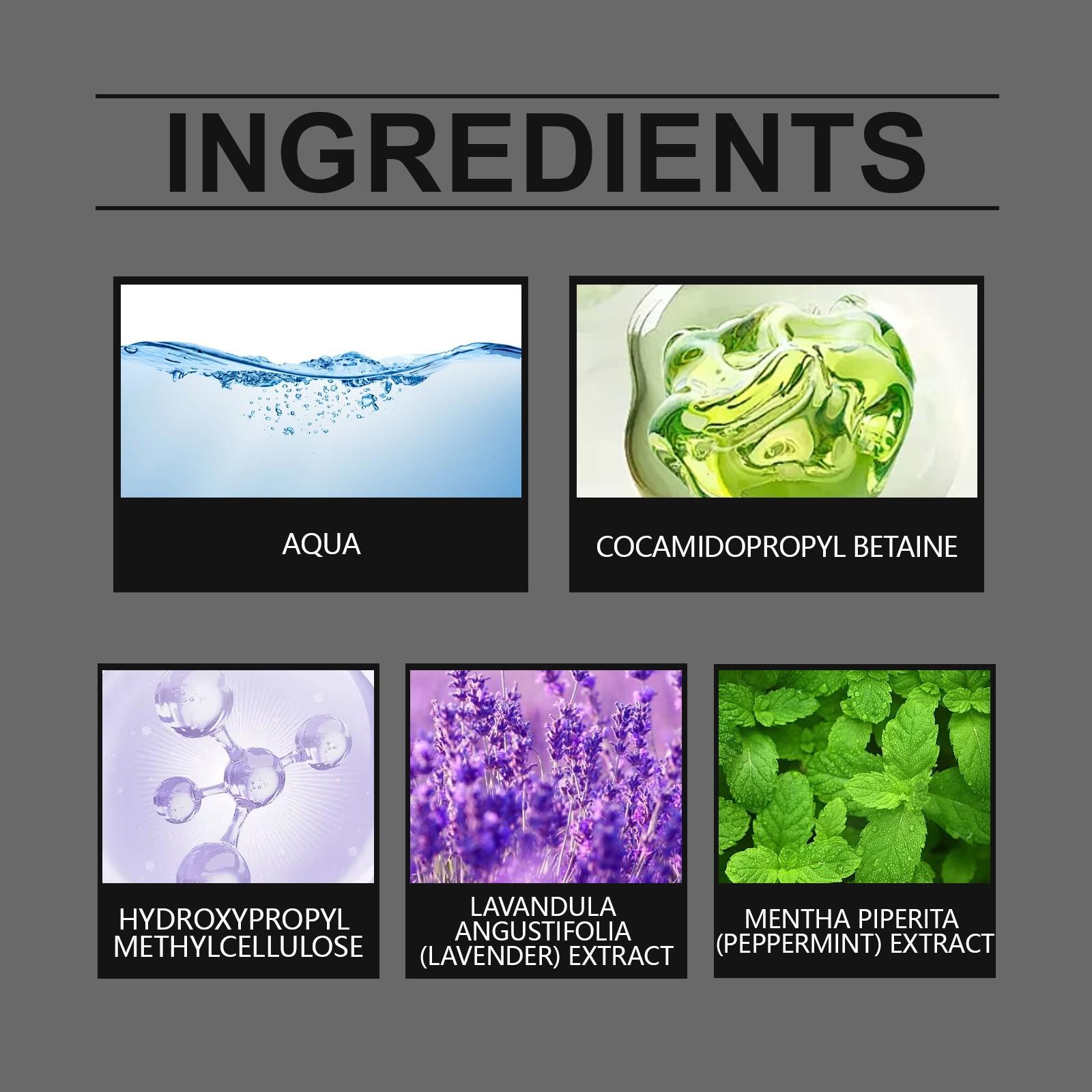 East Moon Peppermint Lavender Scented Bath Gel, Moisturizing and Hydrating, Gentle Cleansing for Body Skin, Refreshing and Mild Formula