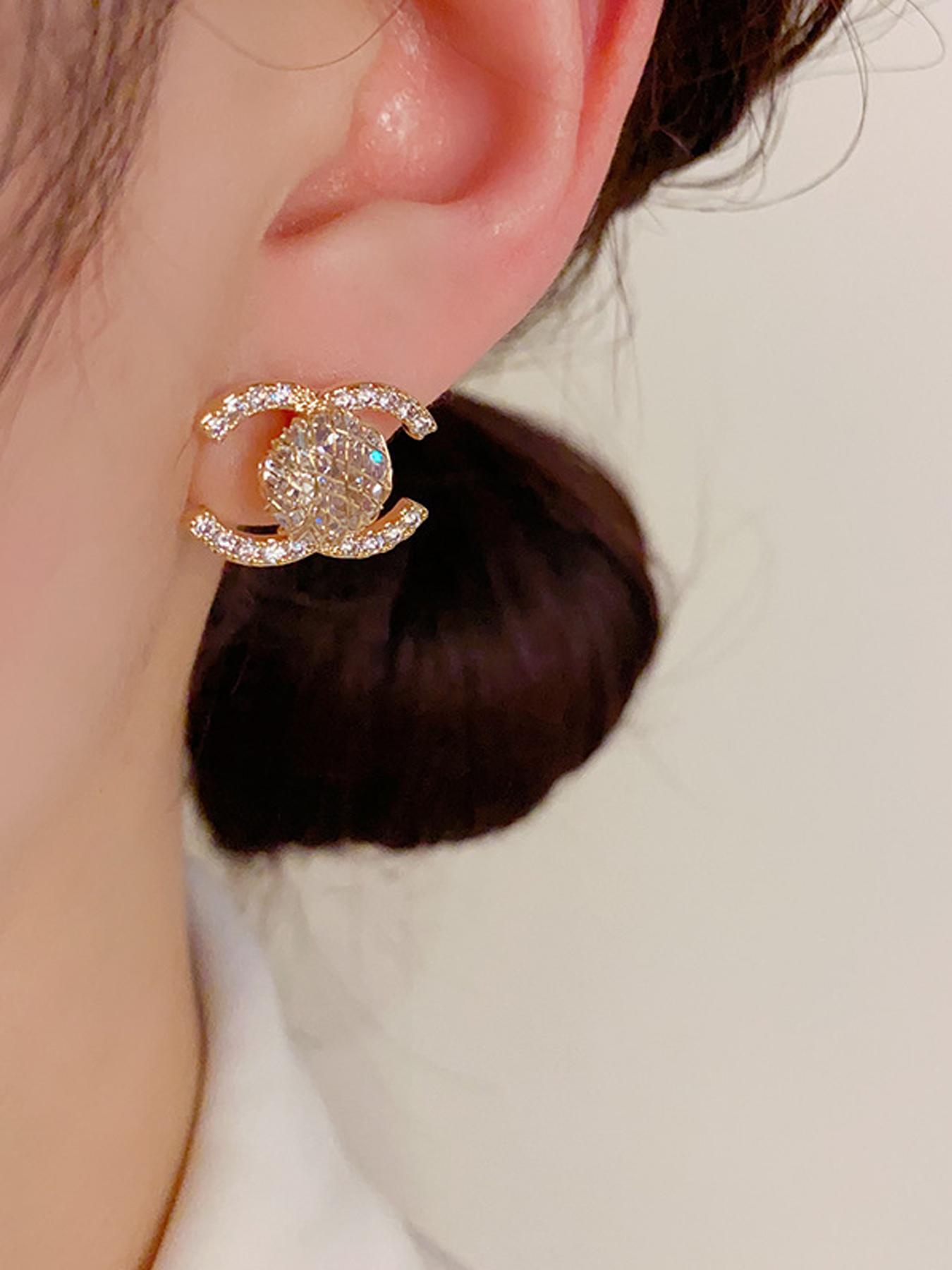 Elegant Zirconia Stud Earrings for Women, Artificial Zirconia Earrings, Fashionable Simple Design, Perfect for Daily Commute, Versatile Ear Rings