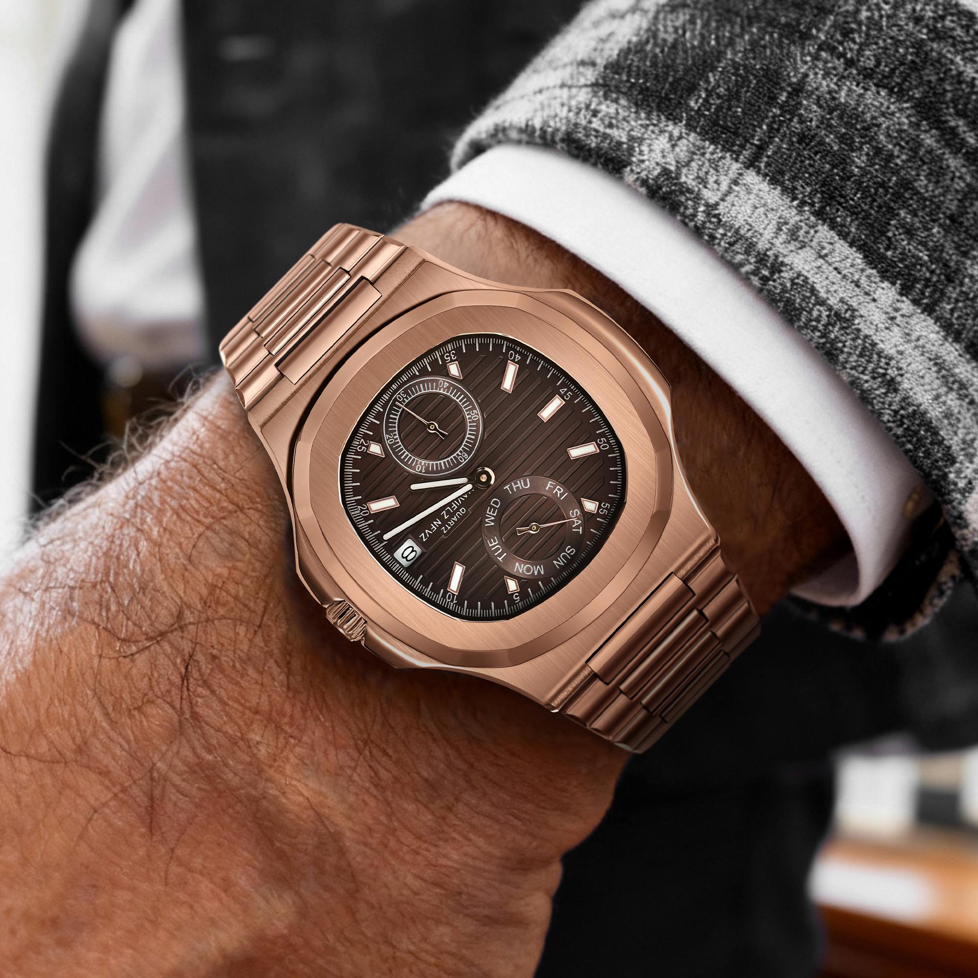 NAVIFLZ NFVZ  Luxury Men Wristwatch Business Waterproof Luminous Date Man Watch Stainless Steel Men's Quartz Watches Relogio Masculino