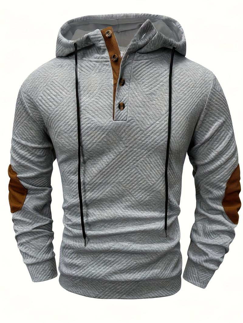 Men's fashionable casual hooded cardigan