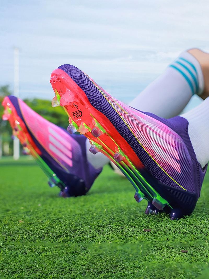 Unisex Soccer Shoes for Youth Students, Soccer Cleats, Long Studs Design, Competition Training Sports Footwear, Durable and Comfortable Football Boots