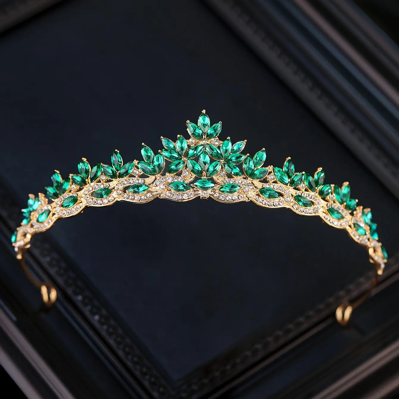 1pc Simple Bridal Tiara, Multi-Color Alloy Tiara, Hair Accessory, Evening and Banquet Decoration