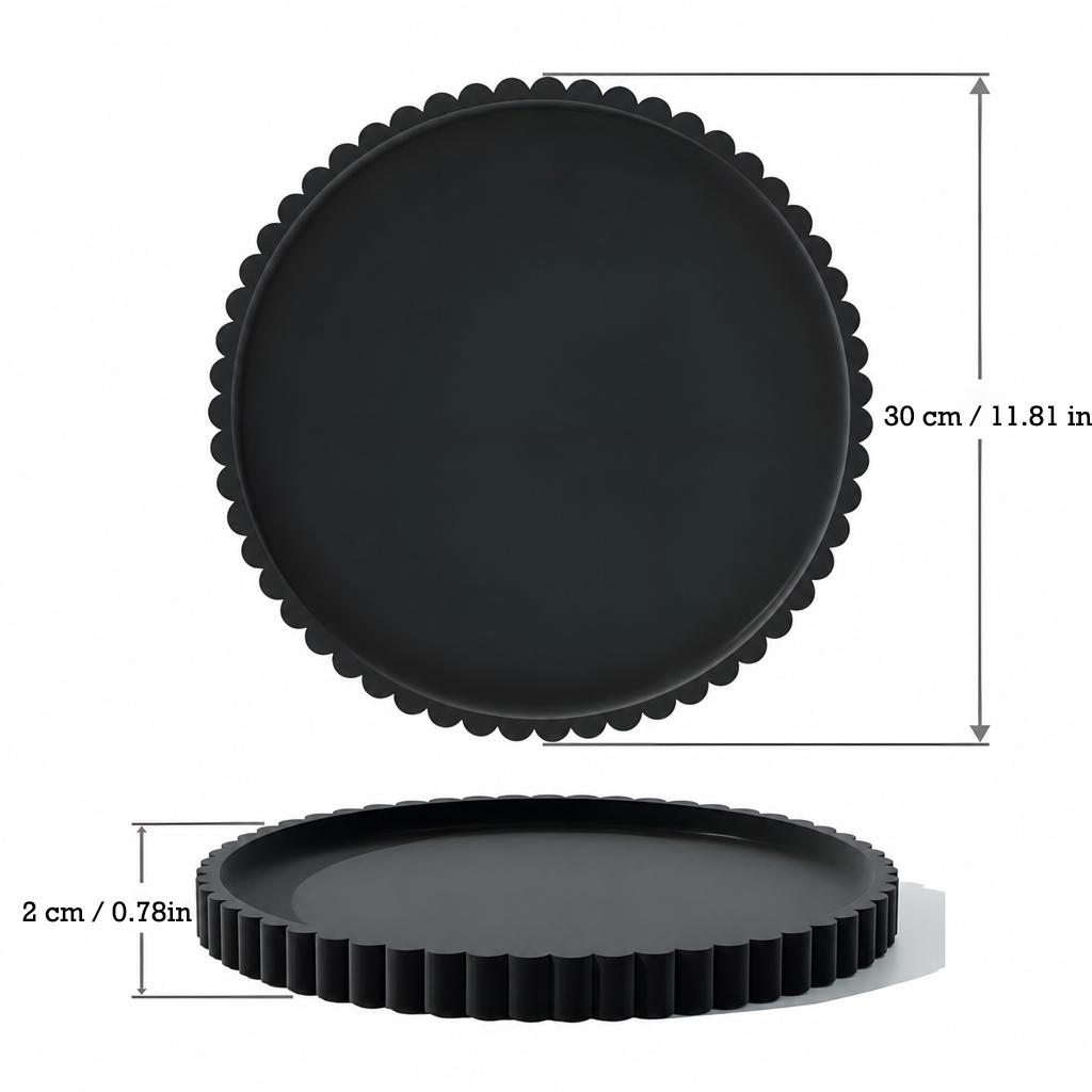 Modern Round Silicone Tray, Nordic Minimalist Aesthetic Coffee Table Decor Tray, Perfume and Jewelry Display Plate, Stylish Decorative Home Accent for Living Room, Bedroom, Coffee Bar, Desktop Organization and Centerpiece Decor, Vanity Trays