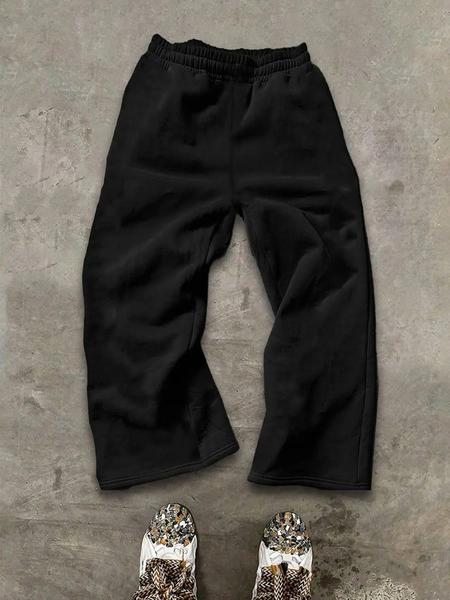 Striped Sporty Sweatpants with Side Bars & the Star Logo, Drawstring Waist, Loose Fit, Skin-Friendly Fabric for Daily Wear, Athleisure Style Pants