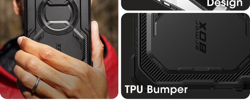 i-Blason Phonecase for Samsung Galaxy S25 Ultra /S24 Ultra /S25 Plus/S24 Plus/S25/S24  Case MagSafe with Camera Cover Stand [Support Wireless Charger] 360 Full-Body Case with Screen Protector & Kickstand Phone Cases Magnetic Fingerprint