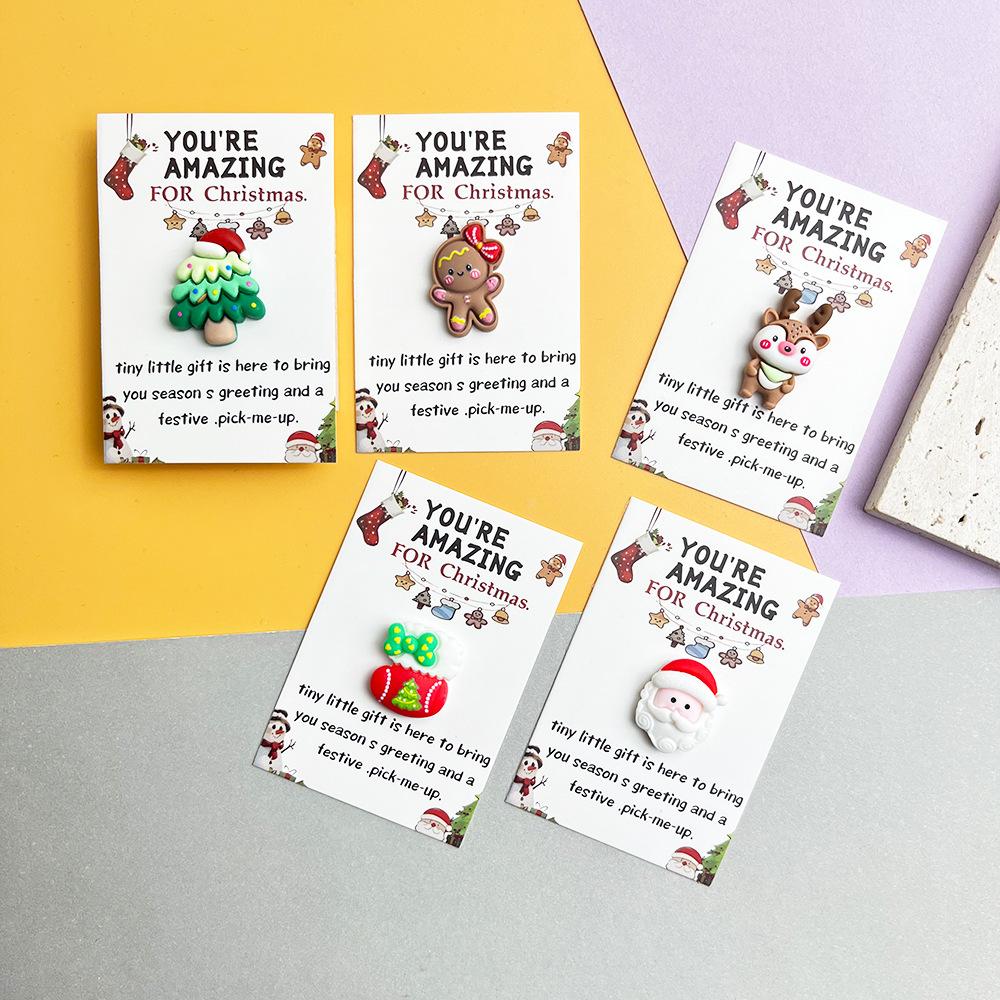 Get Ready for This Christmas, 10Pcs Cute Christmas Greeting Card Set, Santa/Snowman/Reindeer/Gingerbread Man Holiday Cards for Gift