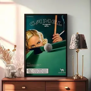 Billiards Canvas Poster |   Oil Painting Wall Art for Bedroom, Living Room & Office