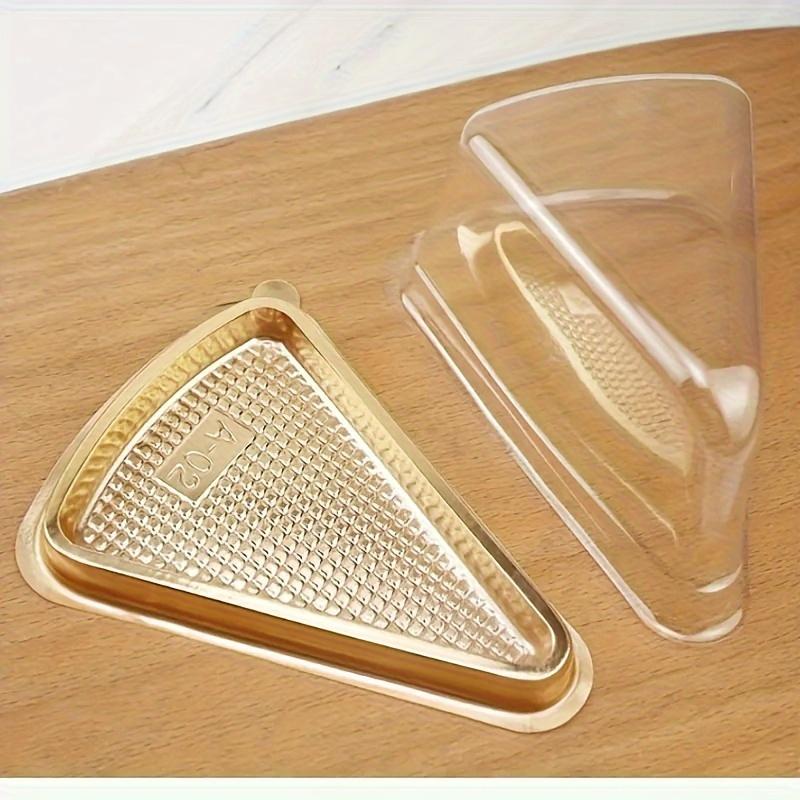 50pcs, Clear Cake Slice Containers, Cake Boxes, Premium Cake Box, Disposable Plastic Cheesecake Containers With Lids, Birthday Party Favor, Wedding Party Gifts, Baking Tools, Kitchen Accessories, For Restaurant Commercial Eid Al-Adha Mubarak