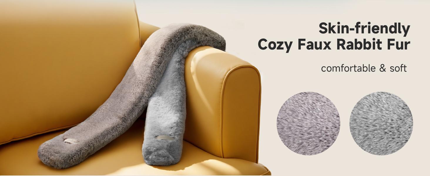 Heated Scarf with 3 Temperature Settings, Portable Charging Battery Included, Easy Operation, Fashionable & Warm Accessory