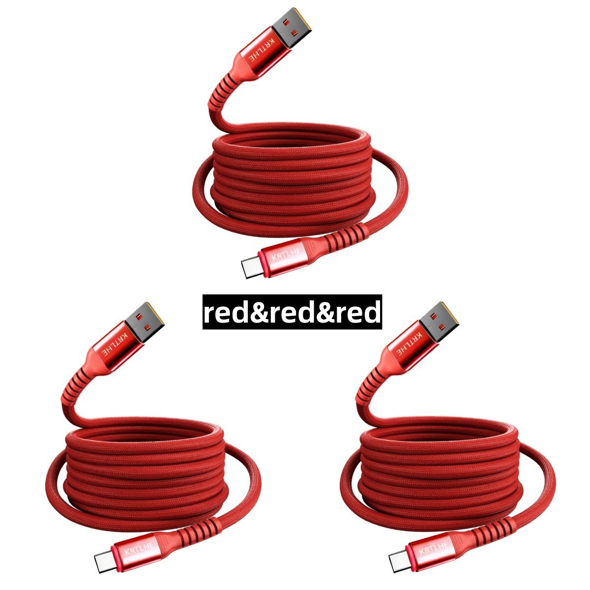 3pcs,60W Nylon Braided,Fast Charging USB-C Cable, High-Speed Data Sync, Durable Round Shape, Male to Male, 100.58cm/201.17cm, with USB to Type-C, for Xiaomi, Huawei, for SamSung, OnePlus, for VIVO, Oppo, for Infinix & other C-connected devices.