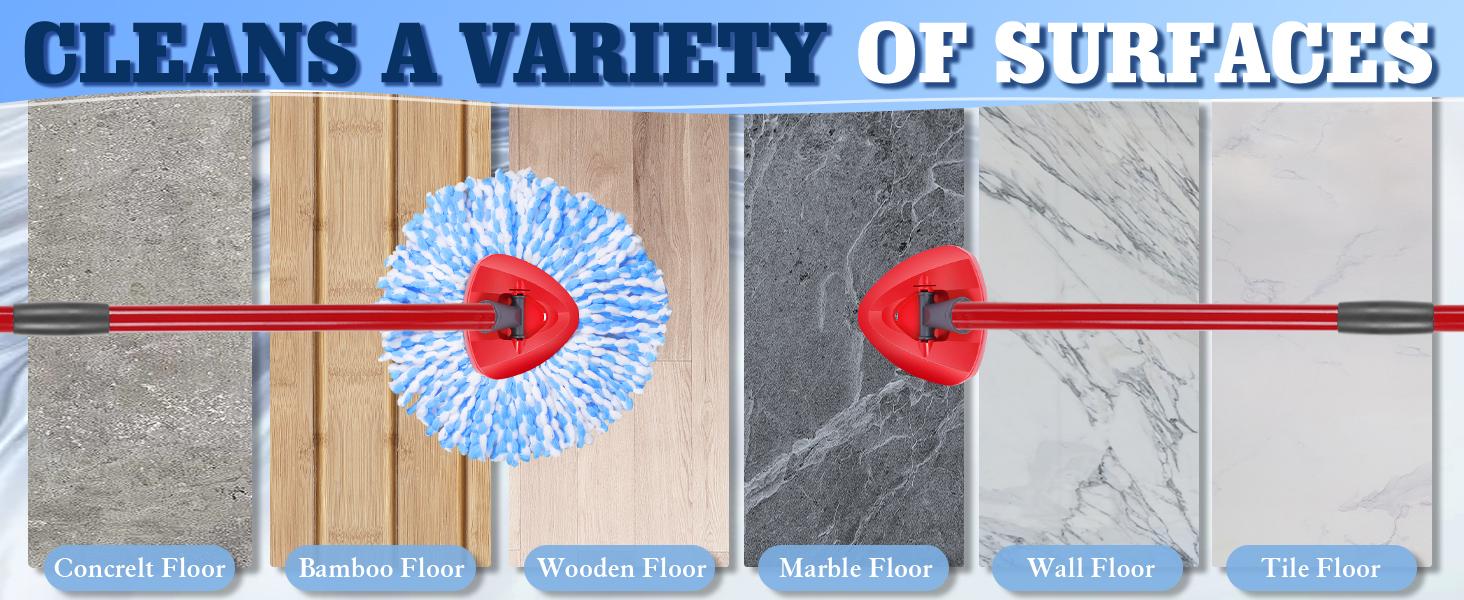 Spin Mop Replacement Set for O-Cedar RinseClean 2 Tank, All-in-One Cleaning Kit with 4 Microfiber Heads, Adjustable Handle, Scrub Brush & Base, Deep Cleaning (No Bucket) Spin Mop Replacement Set for O-Cedar RinseClean 2 Tank, All-in-One Cleaning Kit with 4 Microfiber Heads, Adjustable Handle, Scrub Brush & Base, Deep Cleaning (No Bucket)