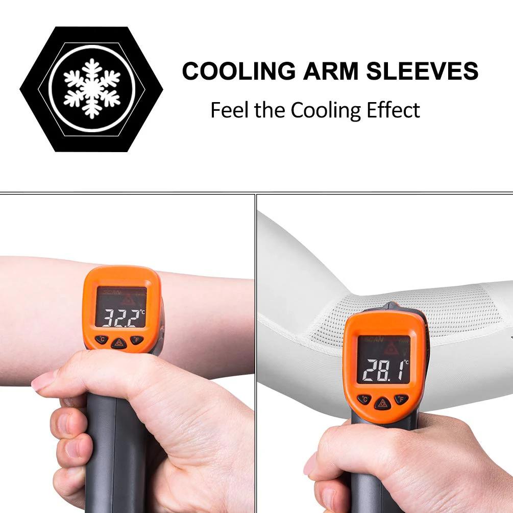 ROCKBROS Sun Protection Arm Sleeves Cooling for Running Golf Fishing Cycling