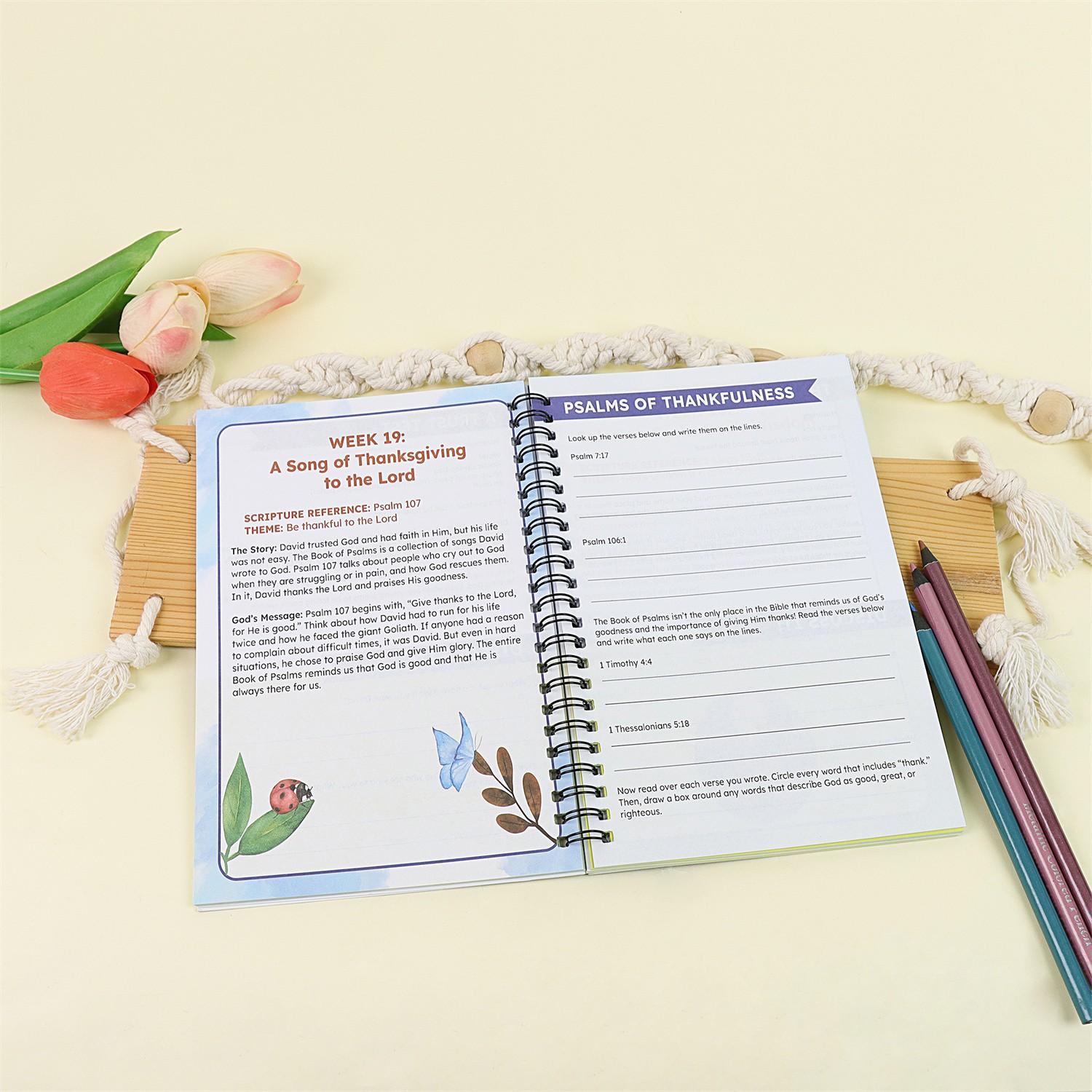 Bible Study Workbook for Kids, Lessons, Activities, Quizzes, Questions, Deepen Faith, Bible Study Activity Books for Children