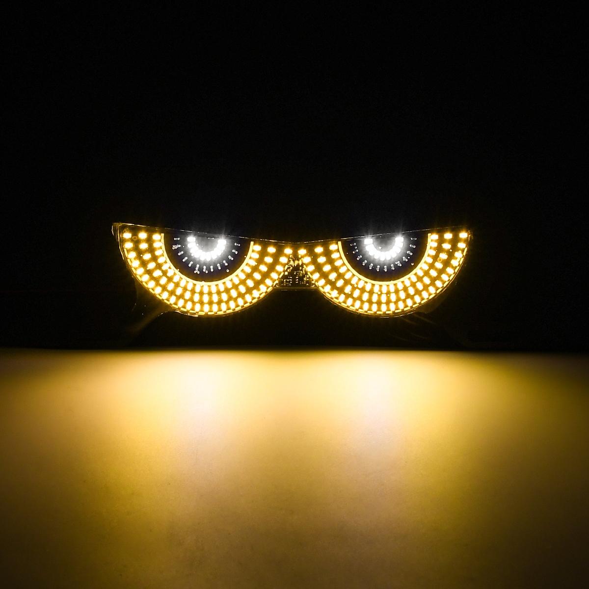 LED Motorcycle Headlight Devil Eye Cat Eye Dynamic Tail Light Car Tail Decorative Lamp Strobe Eagle Eye Lamp Motorcycle Led Lights Exterior Accessories