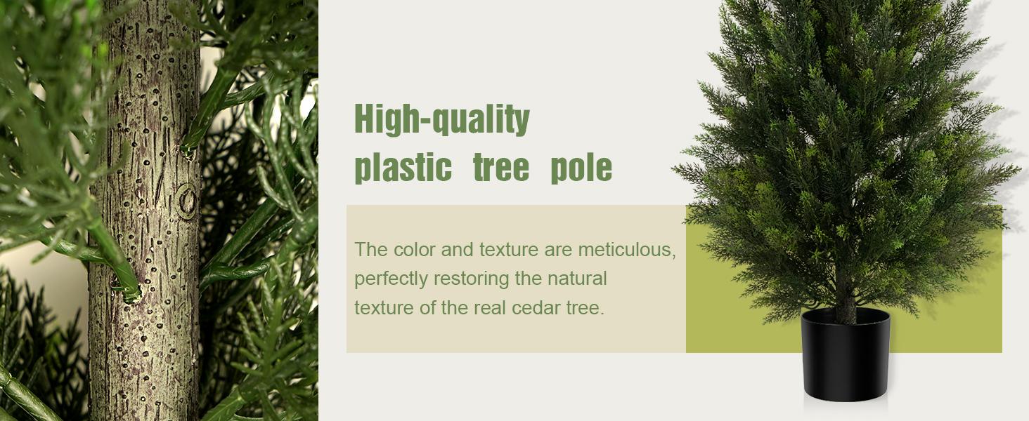 3/4/5Ft 2pack Artificial Cedar And Cypress Wood Courtyard Front Porch Decoration Simulation Plants Boxwood Christmas xmas