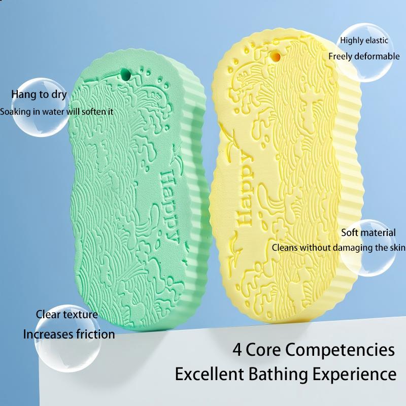 [2 count]Magic Exfoliating Bath Sponge, 3D Super Soft Exfoliating Bath Sponge, Skin Friendly and Reusable, Alternative to exfoliating Gloves, Random Color.Christmas gifts, New Year gifts, Black Friday