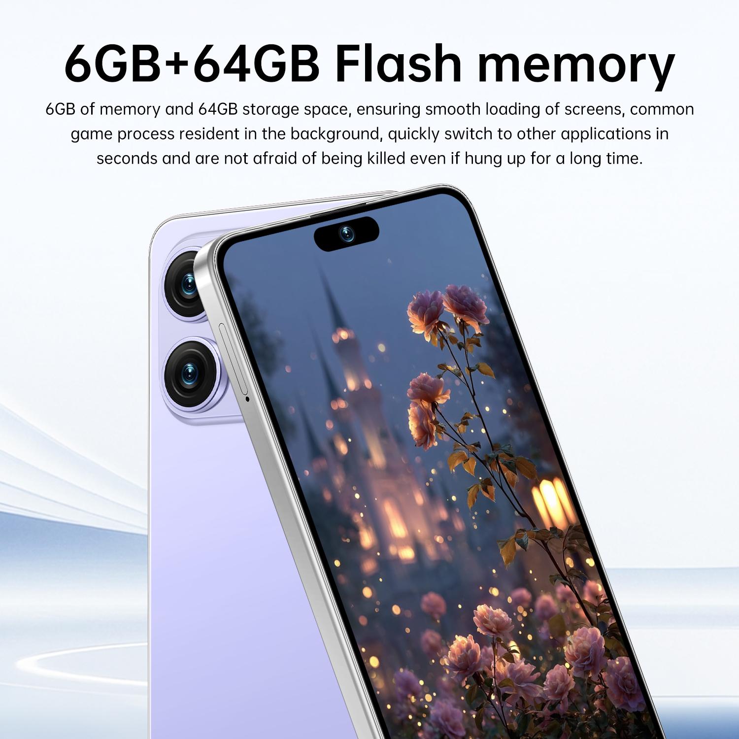 Astarry 4g Network 17 Pro Max, Android Smart Phone, 6+64GB RAM, 6.93 Inch Screen, Dual Sim, Android 12.0, Face & Fingerprint Unlock, 5000mah Battery