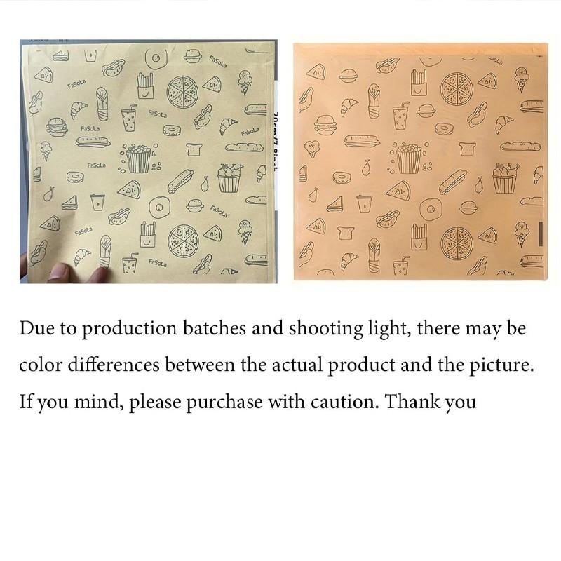 Kraft Paper Sandwich Bags, Oil-Resistant Disposable Food Bags for Hamburgers, Desserts, Fried Chicken, Leak-Proof Snack Packaging for Parties, Catering, Mobile Vendors, Weddings, Birthdays, Back-To-School Season