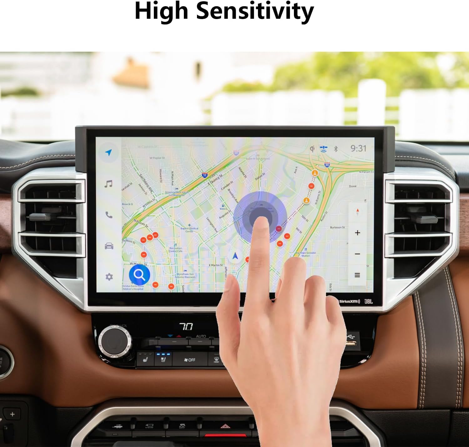 Screen Protector for Toyota Tundra 14" 2022-2025 Tempered Glass & 2023-2025 Sequoia 14 Inch Navigation Touchscreen Matte 9H Anti-Scratch Accessories