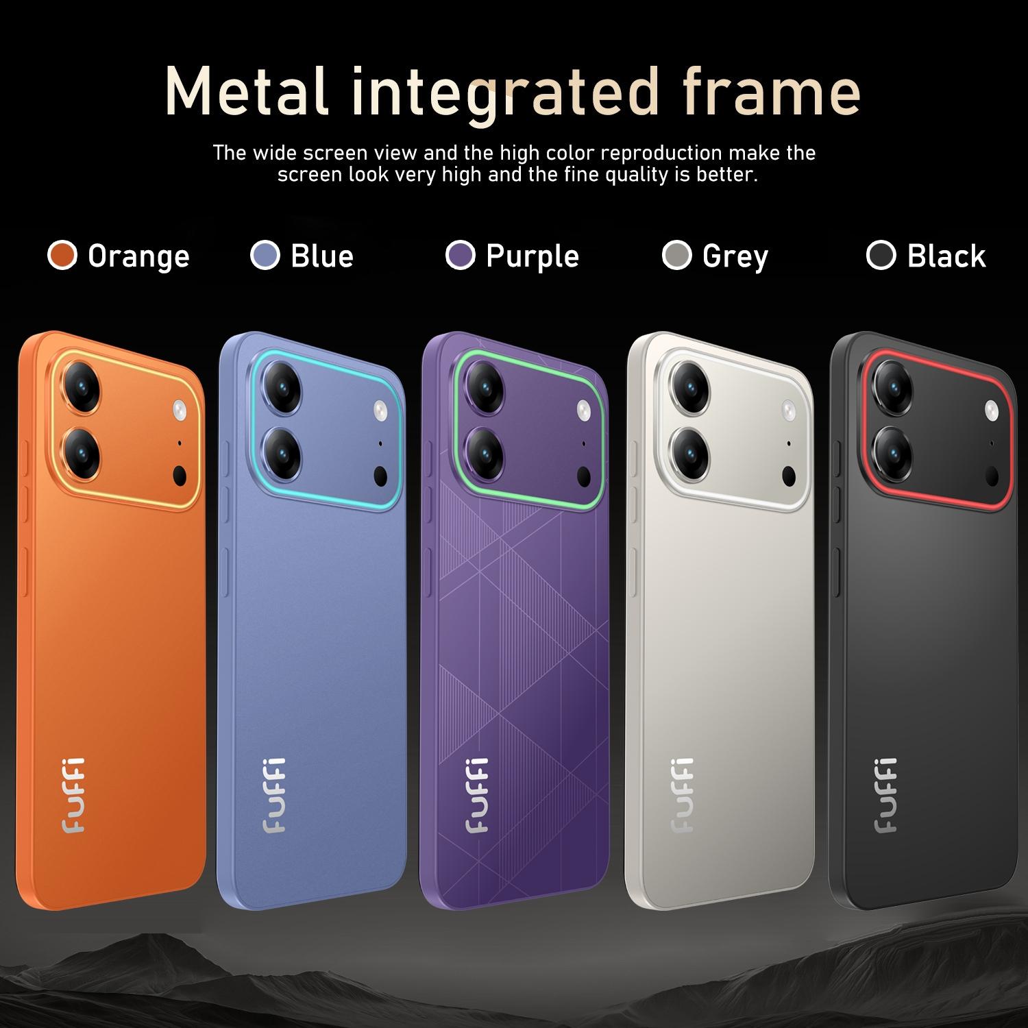 FUFFi LED Light-Up Smartphone - 6.67-Inch Display Phone, 4GB RAM + 64GB/32GB ROM - 5MP+16MP Camera, 4400mAh Battery - Android 12.0 OS, Dual SIM, Type-C Charging, Android Cell Phone