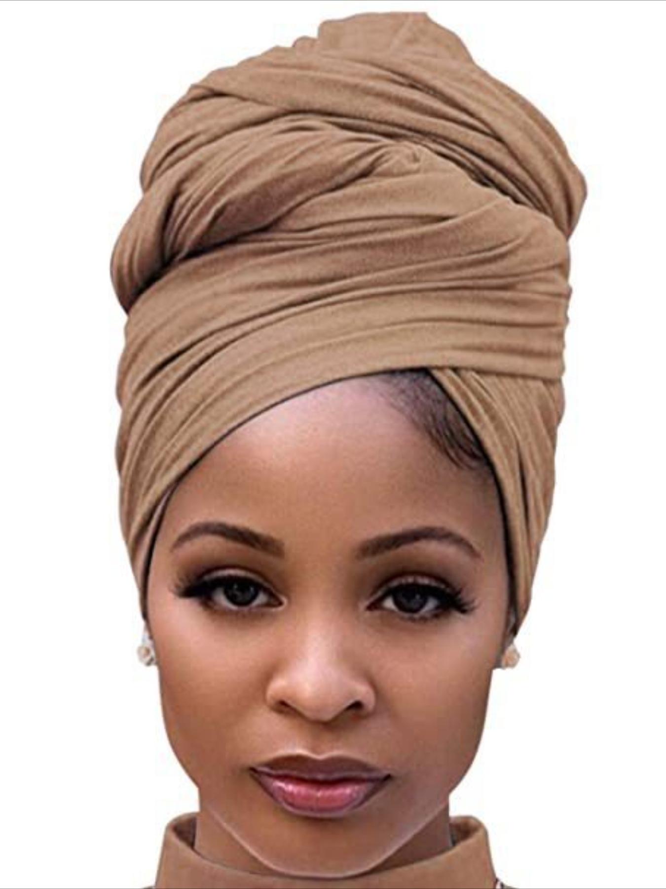 【High-quality mercerized cotton】 Sweatband long scarf for women, turtleneck dust-proof scarf, warm headscarf for Middle East Muslims Turban Hijab