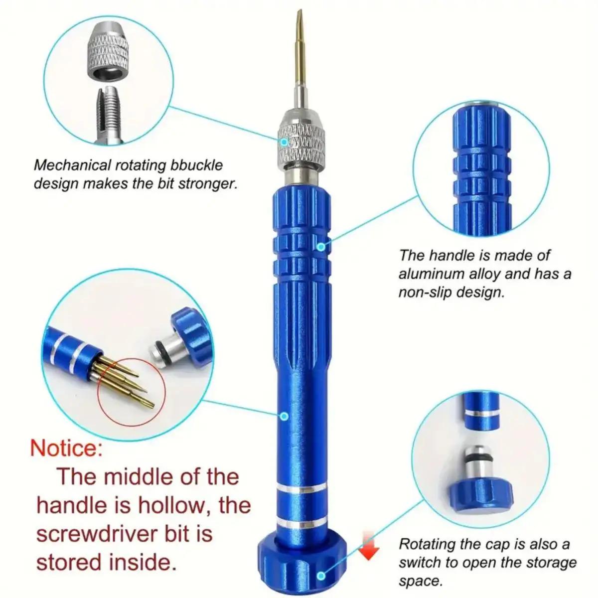 Multifunctional Small Screwdriver Kit Repair Tool for Eyeglass, Sunglasses, Electronics, Cellphone, Jewelry and More, Precision Screwdriver