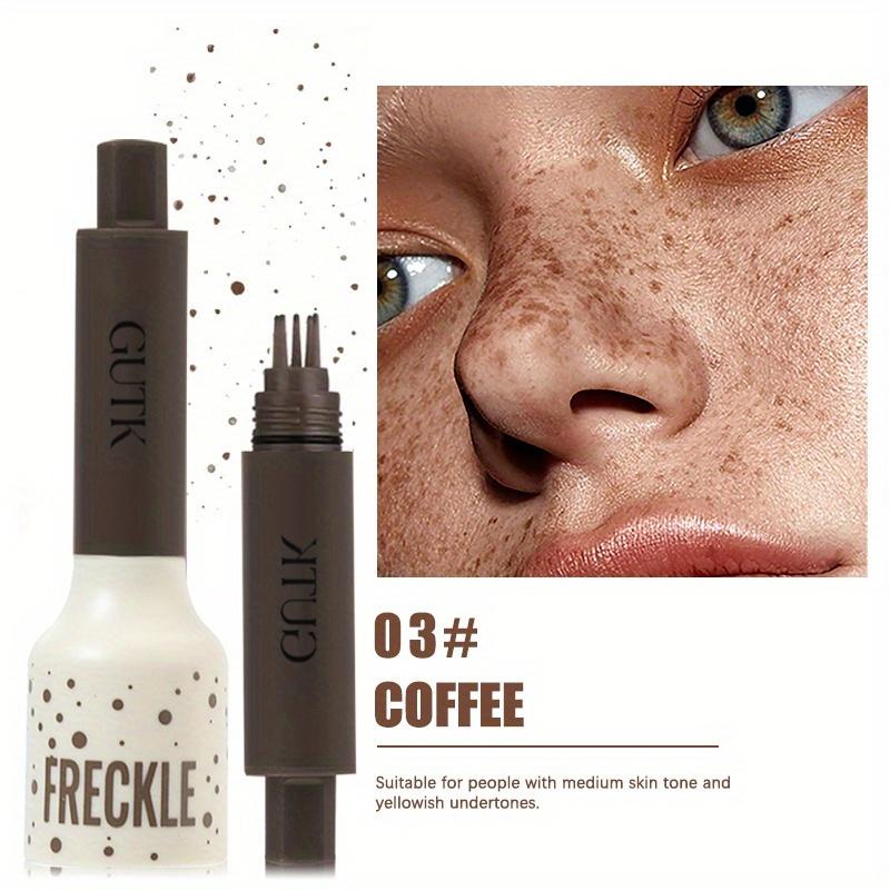 Waterproof Freckle Stamp Pen, 5-Point Natural Fake Freckles Makeup Pen, Quick-Dry & Smudge-Proof Long-Wear, Skin-Friendly Formula, Easy to Create Realistic Freckle Look, 4 Vibrant Shades for All Skin Tones