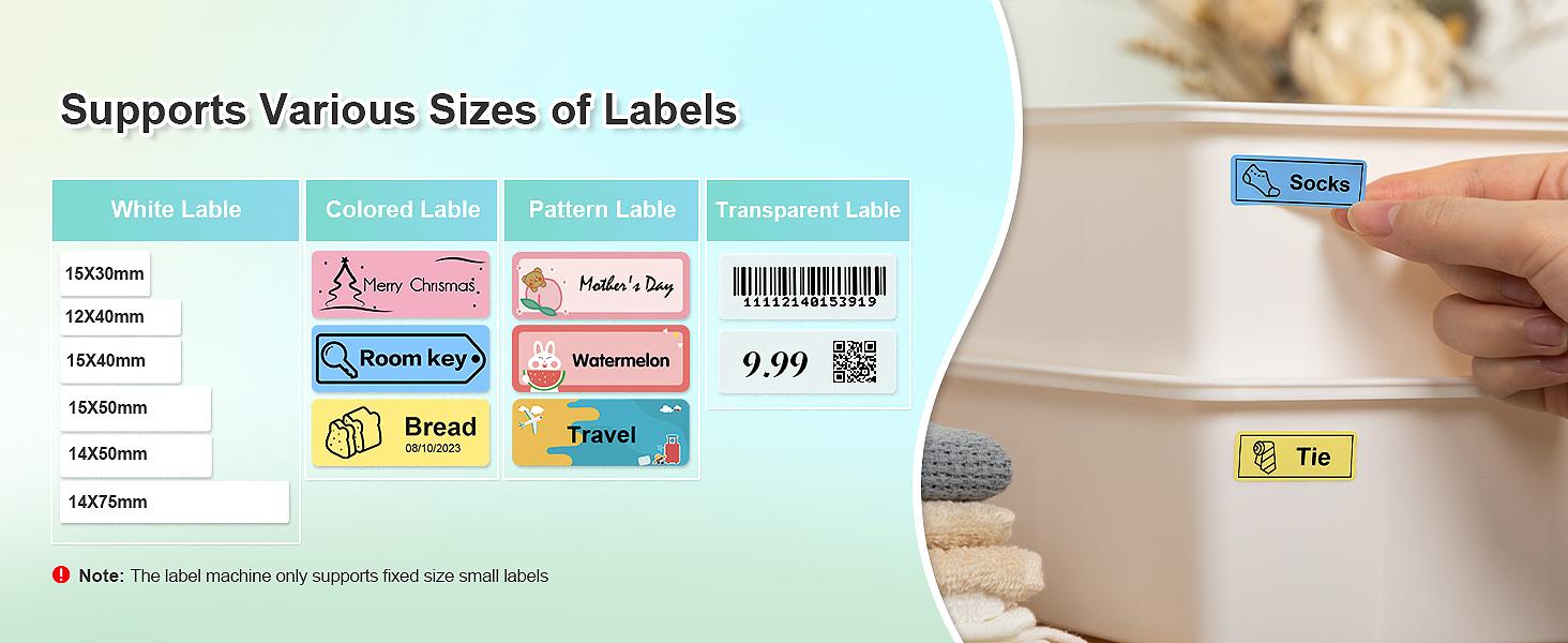 NELKO P21 Bluetooth Thermal Label Printer, Portable Label Maker, Thermal Printer for Organization, Storage, Office and Home