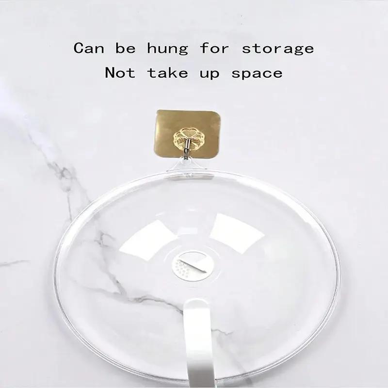 Microwave Splatter Cover with Handle, Reusable Microwave Food Lid, Modern Kitchen Utensil, Practical Kitchen Gadget, Kitchen Utensils Gadgets and Accessory Designed for hot dishes, prevents oil splatters, and keeps food fresh. Ideal for family gatherings.