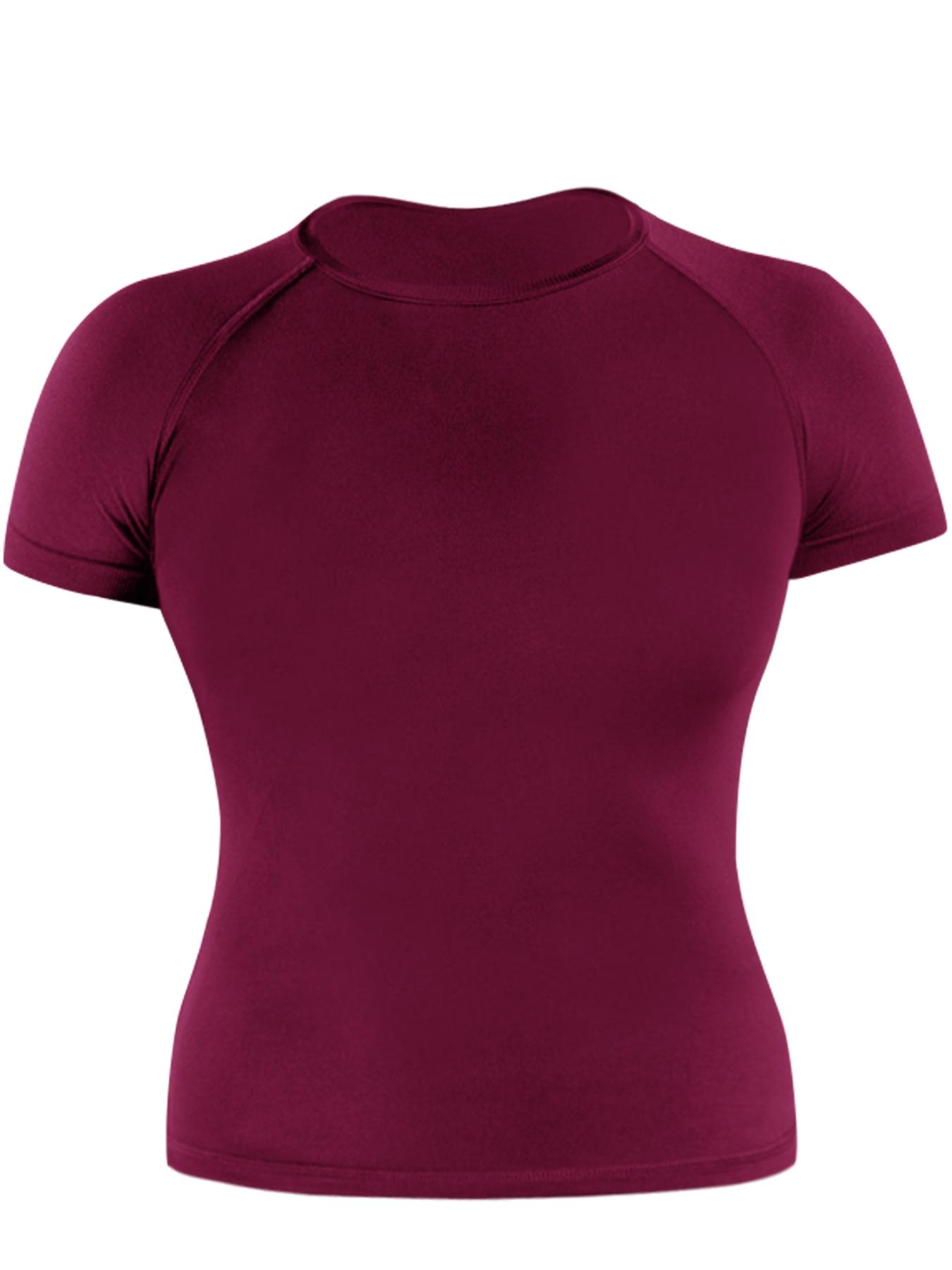 Seamless Workout Tank Top T-Shirts; Seamless Yoga Top for Outdoor Sports Casual Quick-Dry Fitness Top for Running High-Stretch Moisture-Wicking Seamless Tight-Fit Short-Sleeved Workout T-Shirt, Breathable Workout Tops, Gym Workout Wear