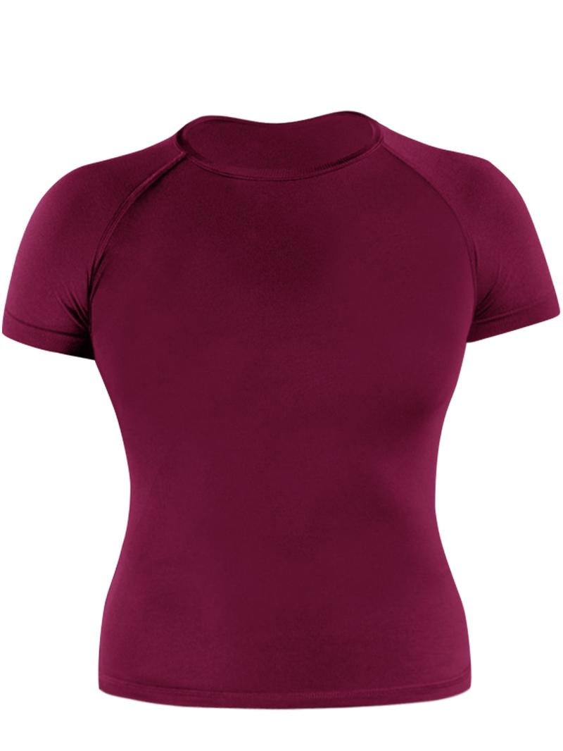 Seamless Workout Tank Top T-Shirts; Seamless Yoga Top for Outdoor Sports Casual Quick-Dry Fitness Top for Running High-Stretch Moisture-Wicking Seamless Tight-Fit Short-Sleeved Workout T-Shirt, Gym Performance Top, Gym Workout Wear