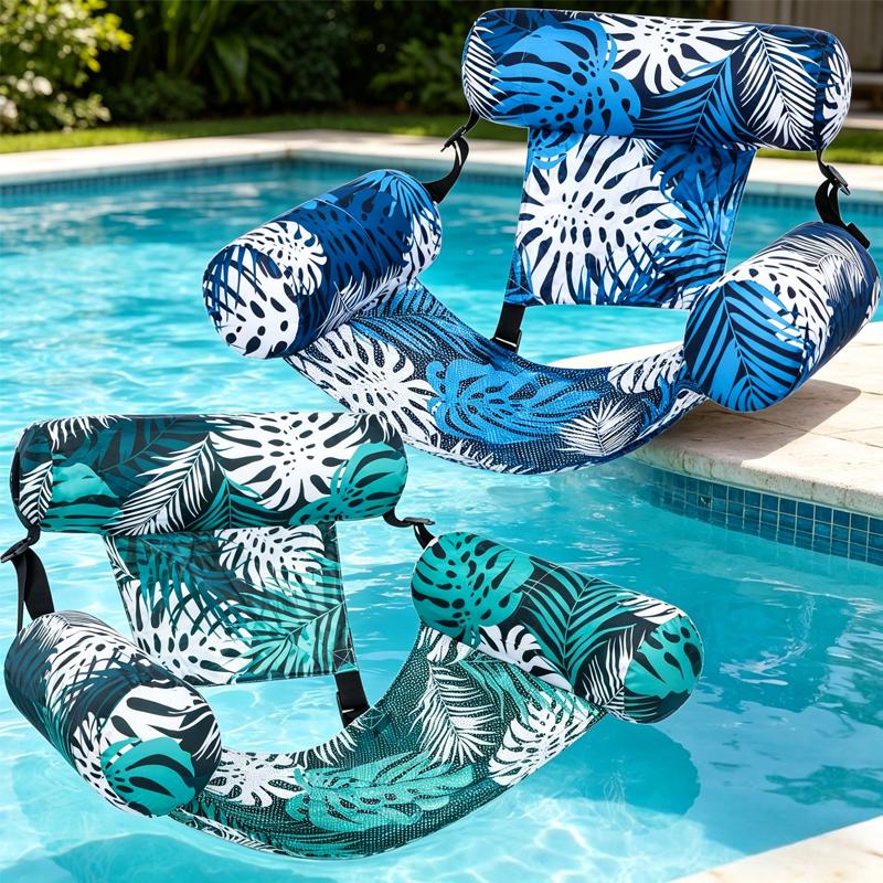 Thickened Inflatable Pool Float Set (Adults Only) – Powder and blue two-tone thickened inflatable lounge chair and pool floats, suitable for pool, lake, beach, and patio parties. Summer vibes