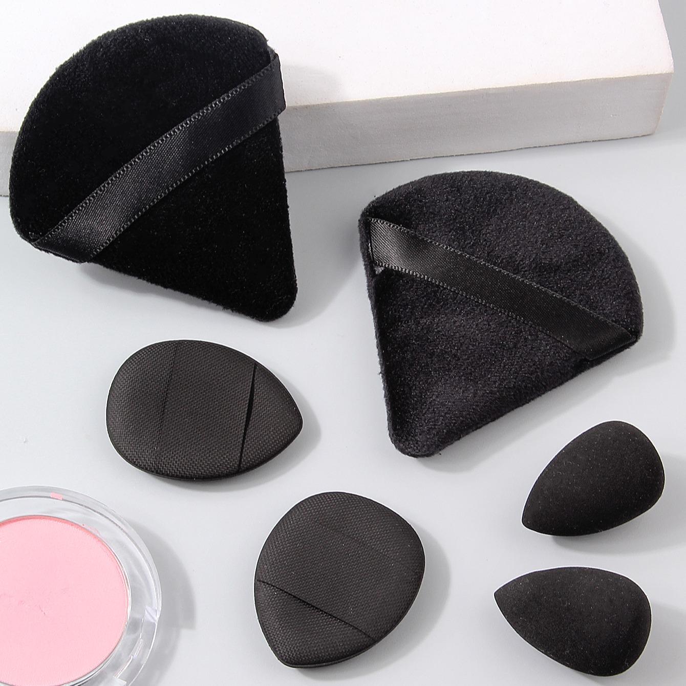 6/12/18PCS multi-specification makeup brush set: Soft multi-purpose Facial makeup set brush & Flocking triangular powder Puff & Mini sponge egg/Powder puff Cosmetics Makeup Tool Makeup Brushes Set