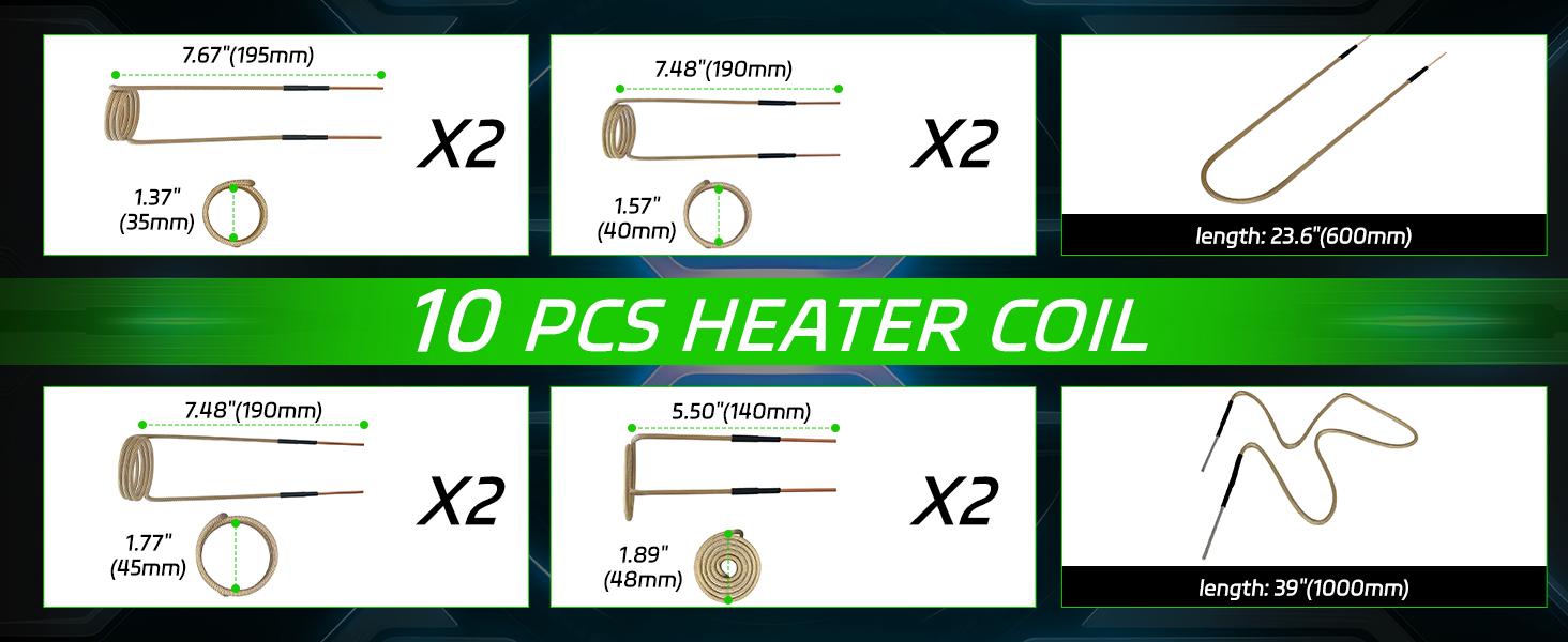SOLARY Green Induction Heater Kit – 1100W Durable Rusty Bolt Remover with Coils & Black Aluminum Case
