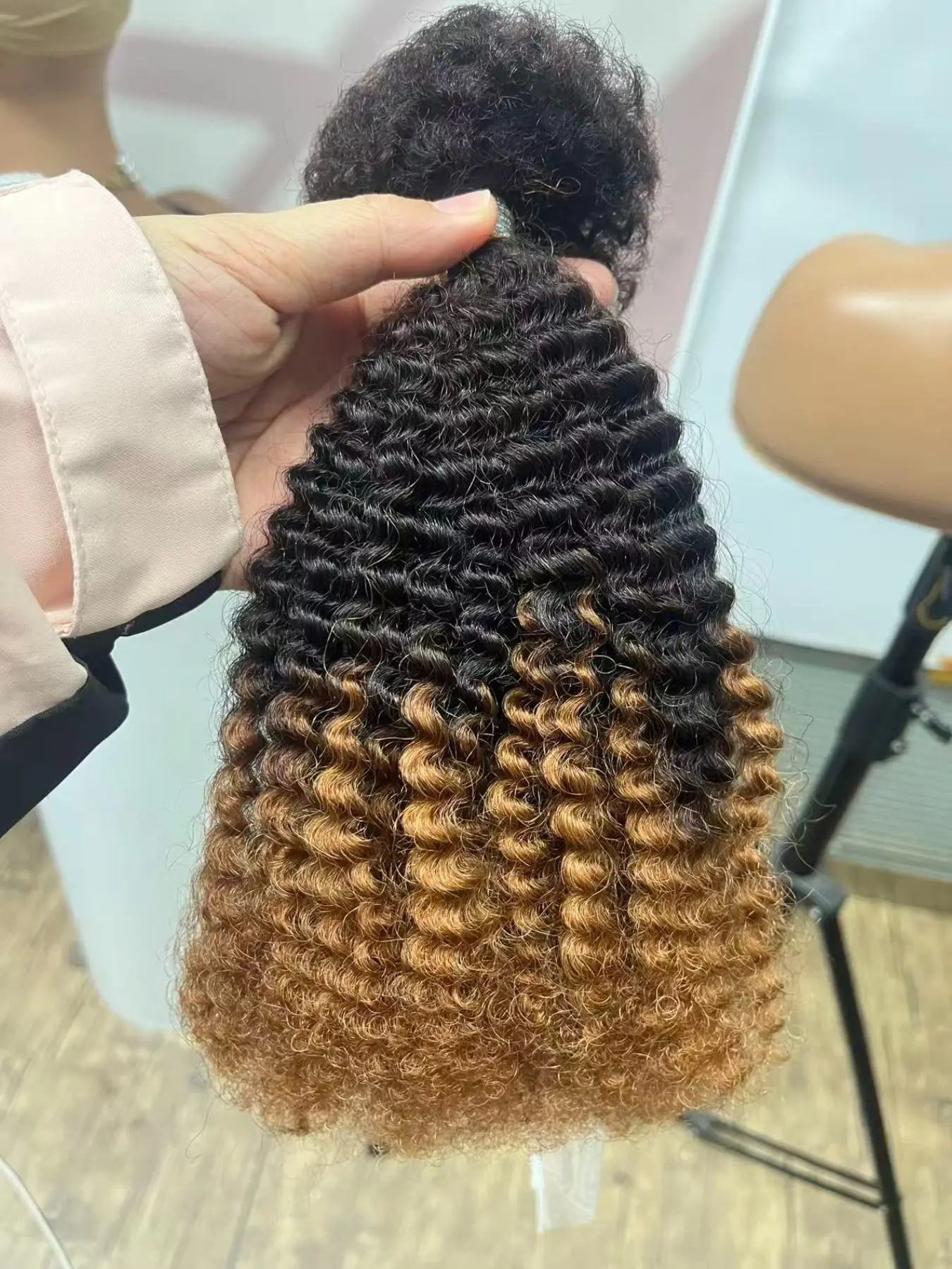 African Curly Human Hair 16 Inches 30g, 100% Human Hair for Dreads, Natural Style, Kinky Twist, Suitable for Braiding and Twisting