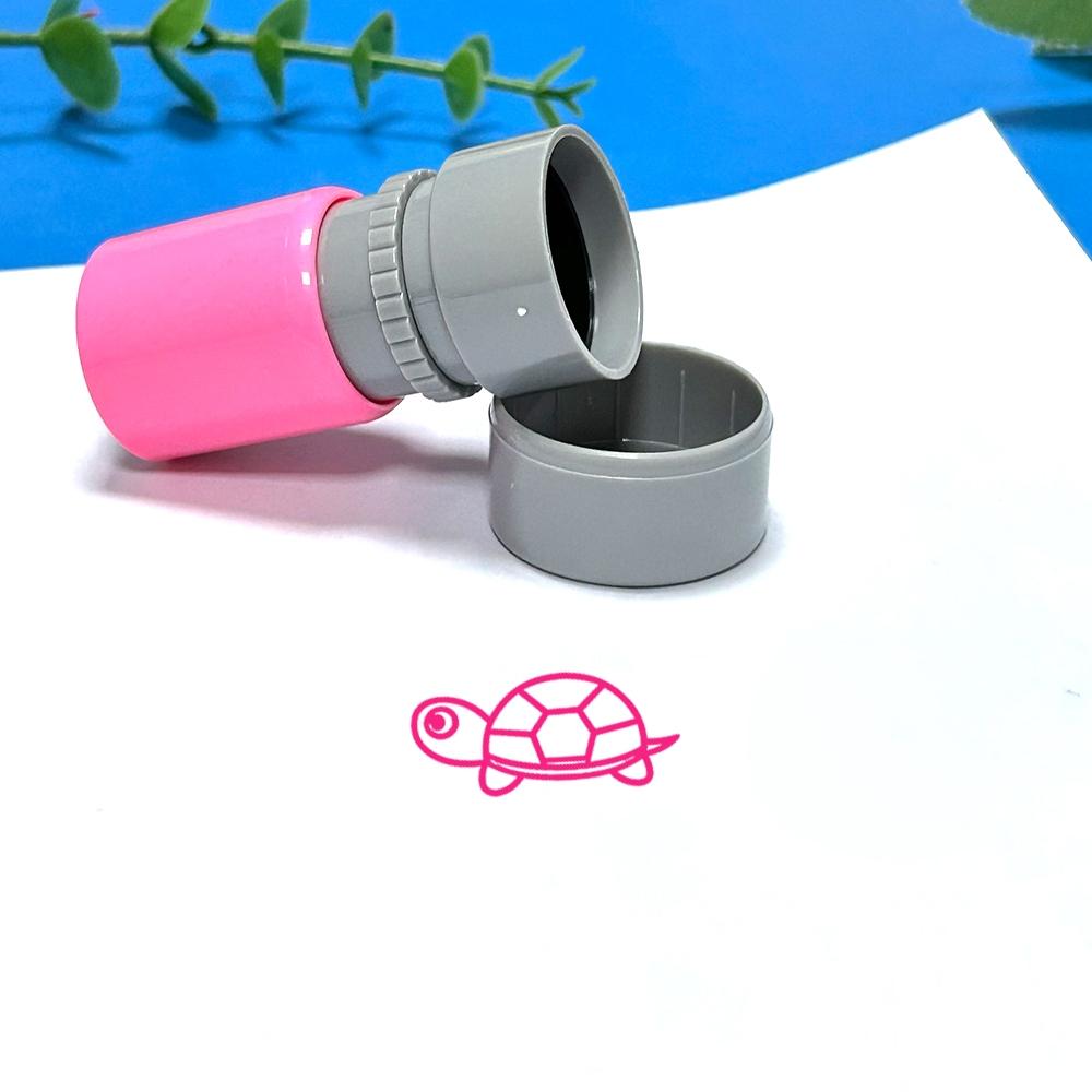 Turtle Pattern Handmade Stamps for Scrapbooking, Classroom Activities, Teacher Rewards, Fun Marking Stamps, Round Press-On Stamps