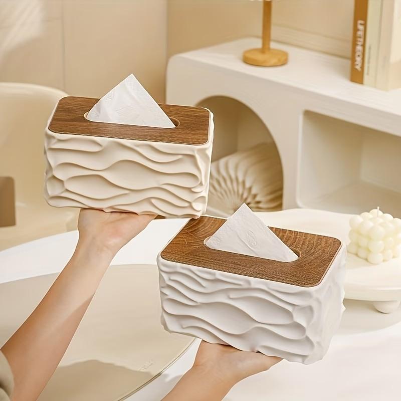 Modern Large Plastic Tissue Box, Space-Saving for Home