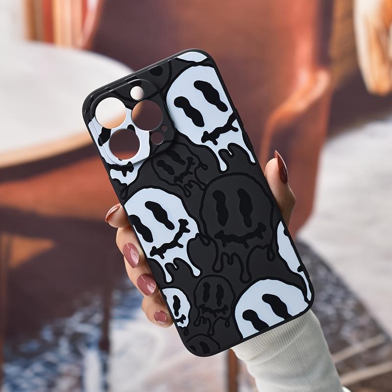 Twisted Smile Face Pattern Phone Case, TPU Decorative Phone Protector Cover, Phone Accessories,phone Case Suitable for Iphone11/12/13/14/15/16/17 Pro Promax Air Plus.