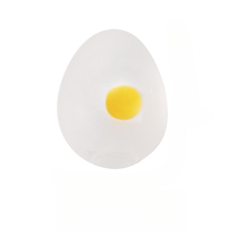 Transparent Simulated Egg Squishy, Unbreakable Single Yolk Stress Relief Egg, Water Squeeze Fidget Vent Toy