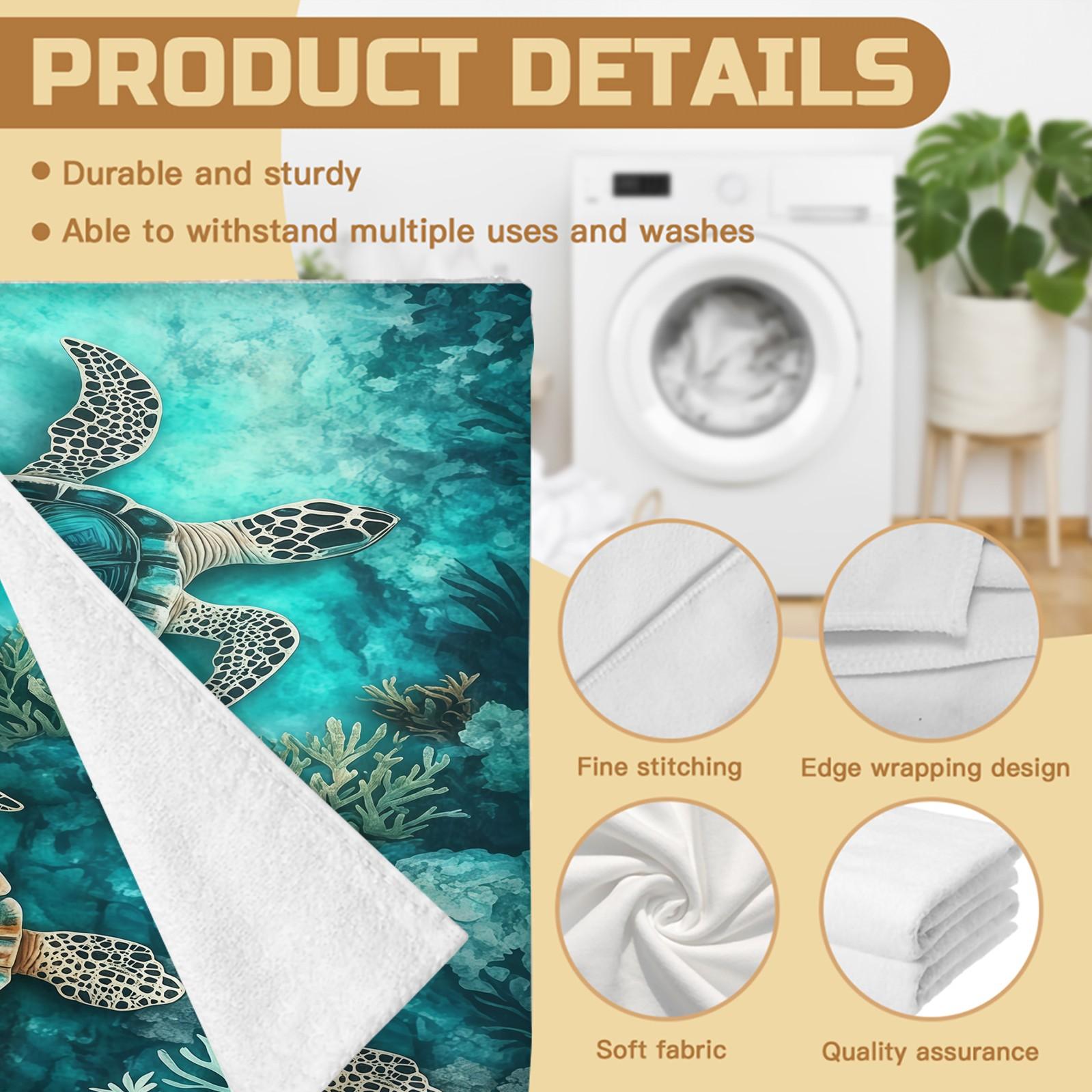 Turtle Pattern Beach Towel, Suitable For Children And Adults For Outdoor, Beach And Travel, Trendy Home And Beach Essentials