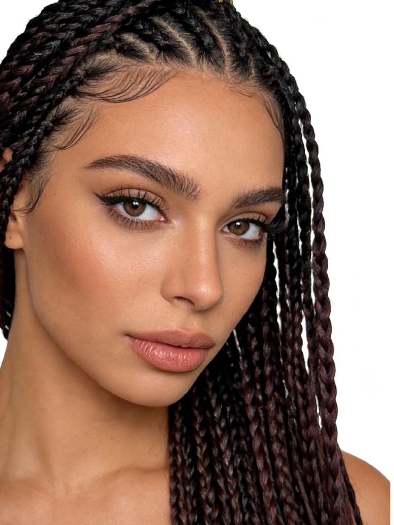 Gradient Twist Braid Synthetic Hair Extensions, One Board Gradient Color, Durable Fiber Hairpiece for Women