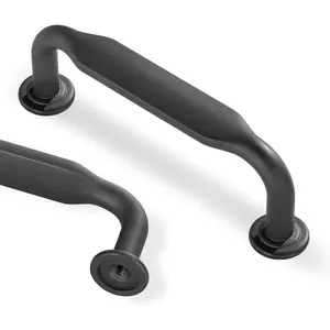 10 Pack Dark Gunmetal Gray Modern Cabinet Pulls 3 Inch(76mm) Hole Center Kitchen Cabinet Handles Solid Drawer Pulls Heavy Duty Zinc Alloy Kitchen Hardware, 3.6 Inch(90.5mm) Total Length
