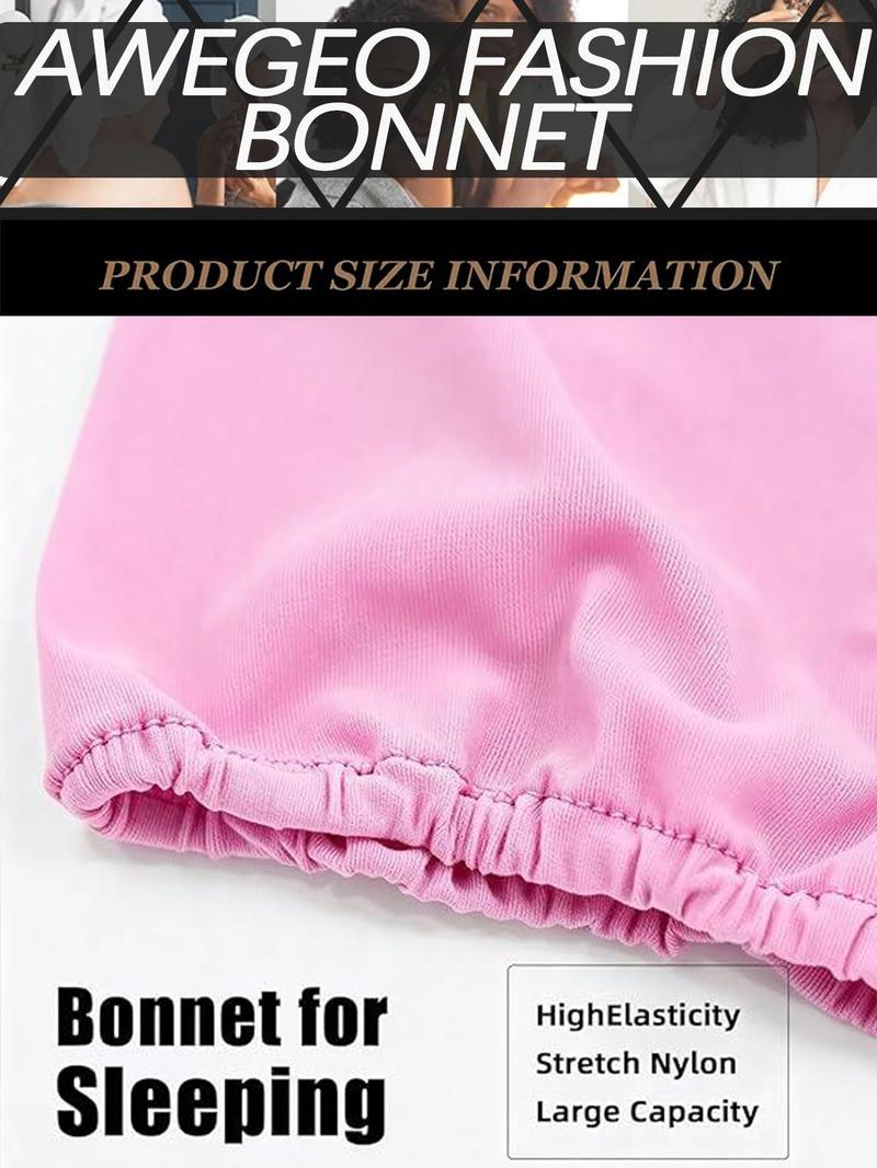 Women's Adjustable Long Sleep Bonnet Hat, Suitable for All Hair Types, Sleep, Sports, Skincare, Universal Size, Multi-Functional Hair Care Cap