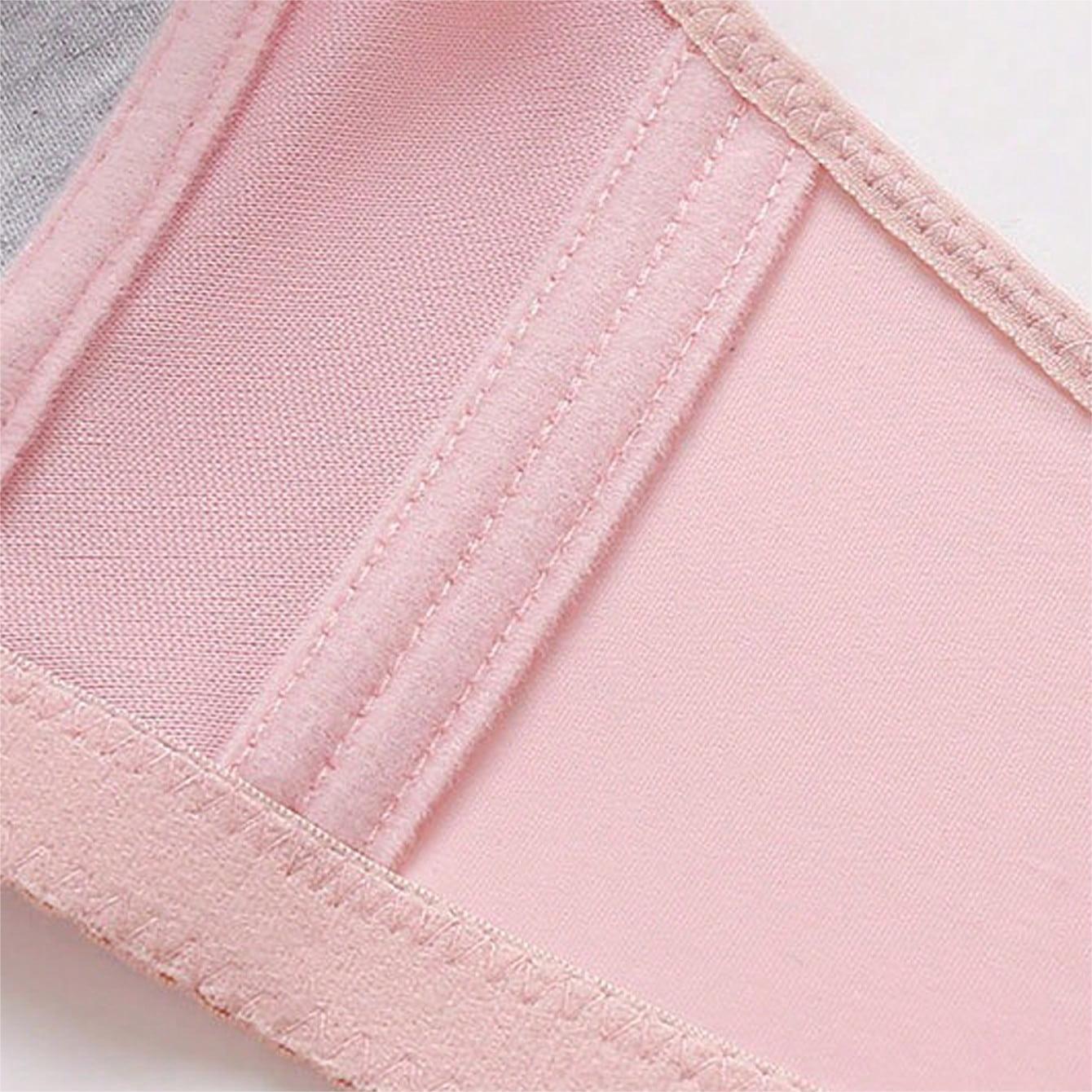 3Pcs Women Simple Colorblock Seamless Bra Comfort & Breathable Wireless Push Up Bra Solid Color Lingerie Christmas Womenswear Minimalist wireless bra Colorblock Wireless push bra