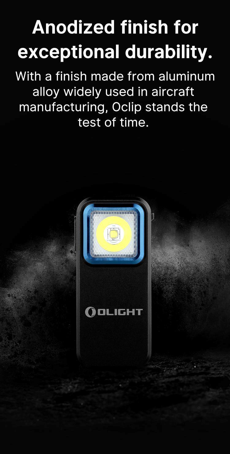 OLIGHT Oclip Rechargeable EDC Flashlight 300 Lumens Dual Light Sources Compact Pocket Clip Light, Convenient Type C Charging, Portable Magnetic for Night Working, Cycling, Emergency, Signaling Tool