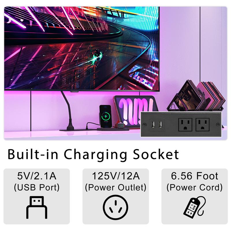 【2Packages Shipping】70in/80in TV Stand with Fireplace Up to 80" TVs/90" TVs, High Gloss LED Fireplace TV Stand Entertainment Center for 70/75+/80/90 inch TV, Modern Media TV Console Cabinet for Living Room,Black/white