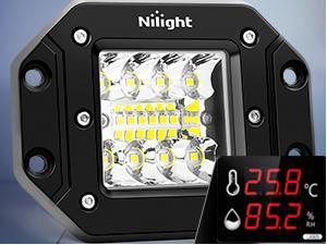 Nilight 2PCS 42W Flush Mount LED Light Pods Upgraded Spot Flood Combo Driving Light LED Work Light Backup Reverse Light Grill Mount Light for Offroad 4x4 Truck SUV cars  dealsforyoudays
