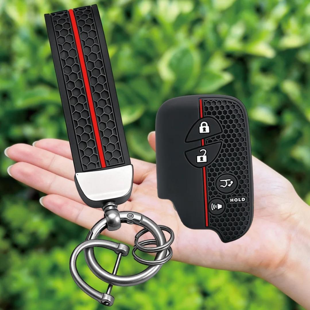 Keychain For Lexus CT200h GX460 IS250 IS350 RX450h ES330 ES350 LS460 GS300 450h 460h 4Buttons Remote Silicone Key Fob Cover Case